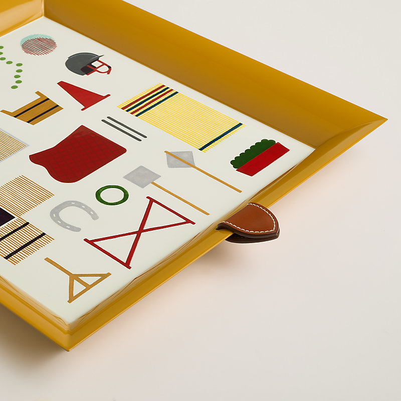 Atrium Saut Hermès tray, small model - Yellow | Hermès USA